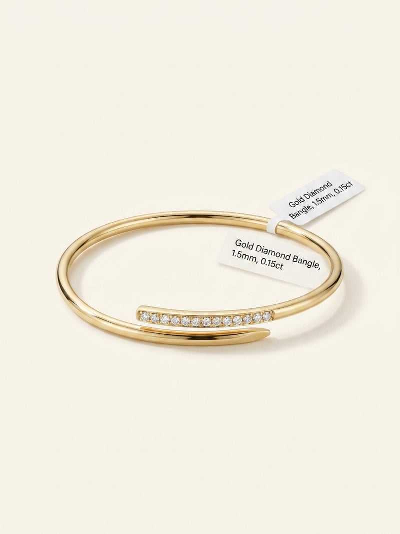 Cartier Juste Un Clou small model diamond bracelet 0.29ct, imported from the UK