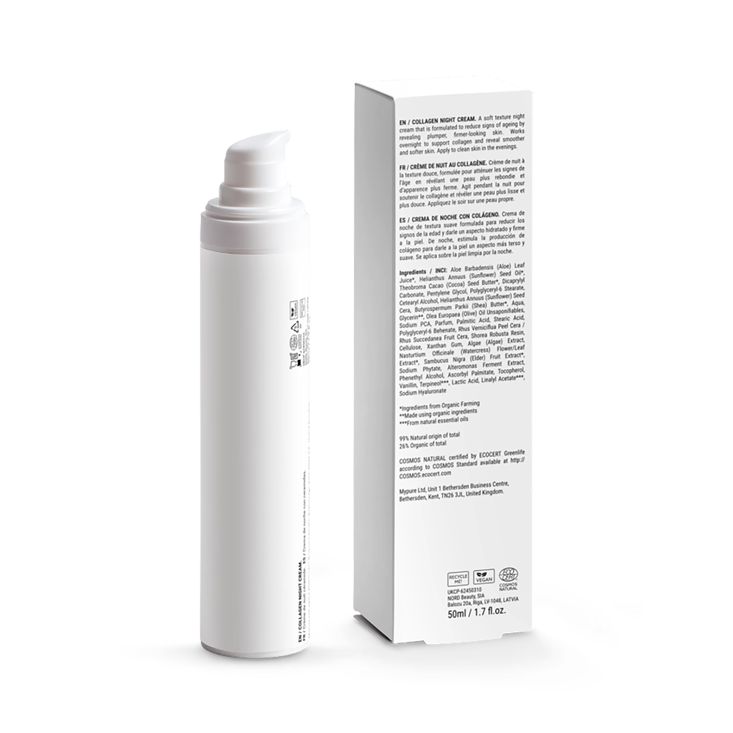 I&Co Cosmetics Midnight Miracle night cream 50ml, imported from the UK