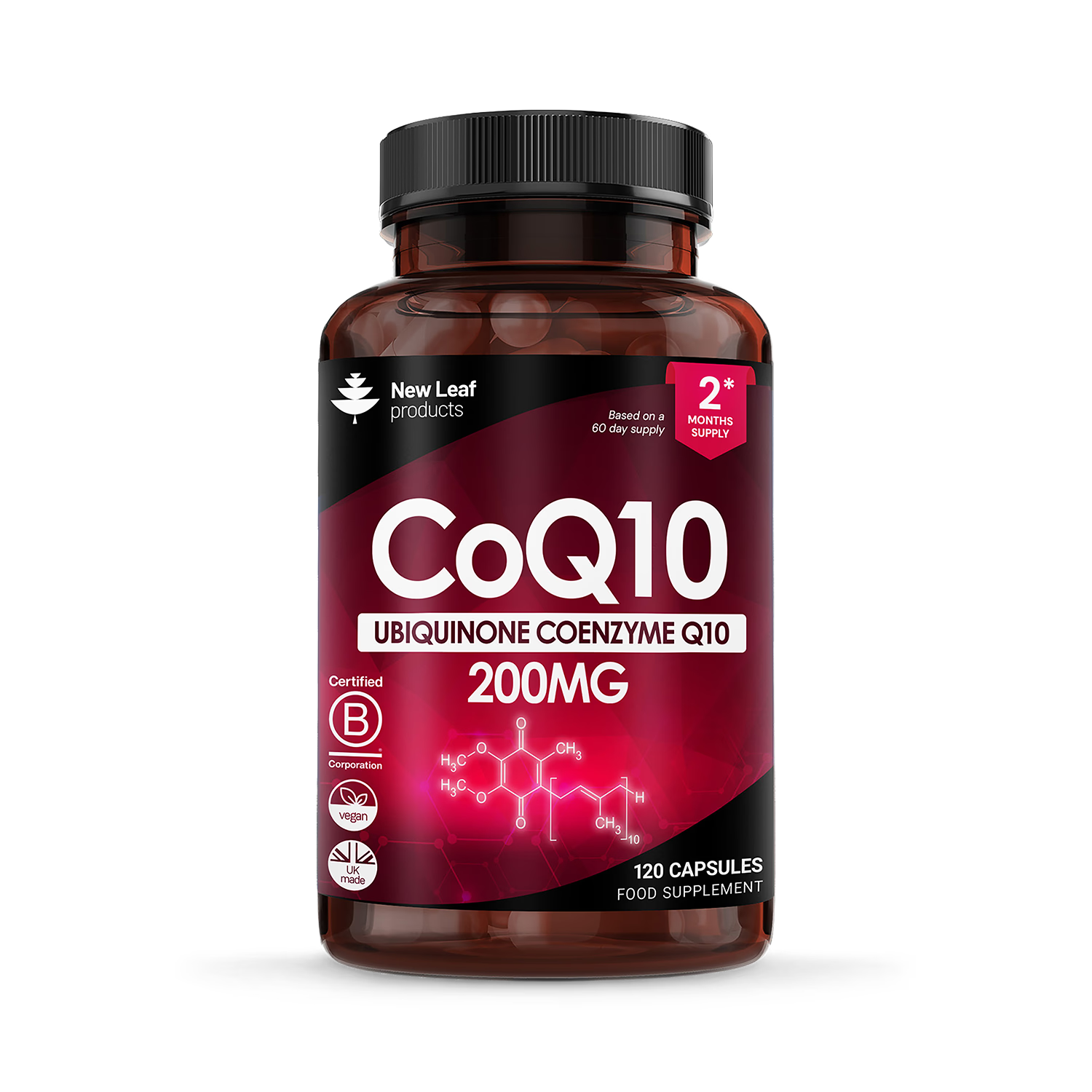 New Leaf Products CoQ10 capsules 120 capsules, imported from the UK