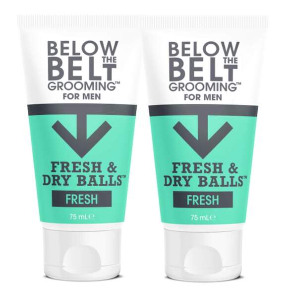 Below The Belt Grooming Fresh & Dry Ball Deodorant 2x75ml, UK version