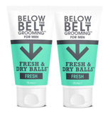 Below The Belt Grooming Fresh & Dry Ball Deodorant 2x75ml, UK version