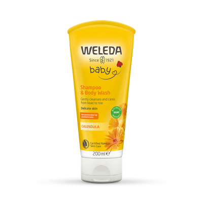 Weleda Calendula Baby Shampoo & Body Wash Gentle Cleanser 200ml