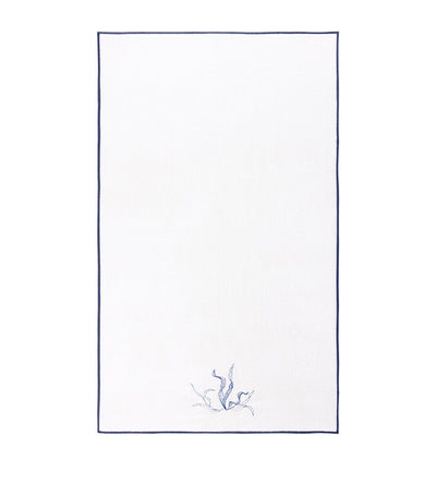 Harrods Organic Cotton Bath Sheet with Seaweed Embroidery 120cm x 160cm- Buy online at McGrocer