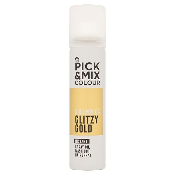 Pick & Mix Colour Hair Spray Gold 75ml GOODS Superdrug   