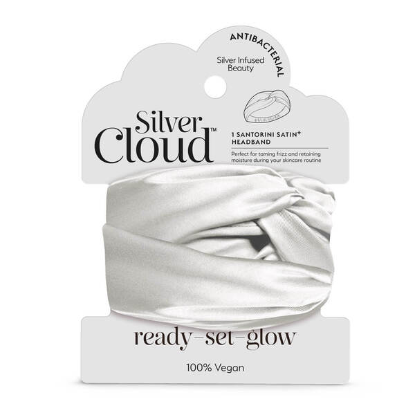 Silver Cloud Satin+ headband Santorini White (British brand)