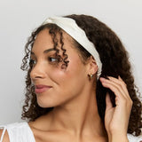 Silver Cloud Satin+ headband Santorini White (British brand)