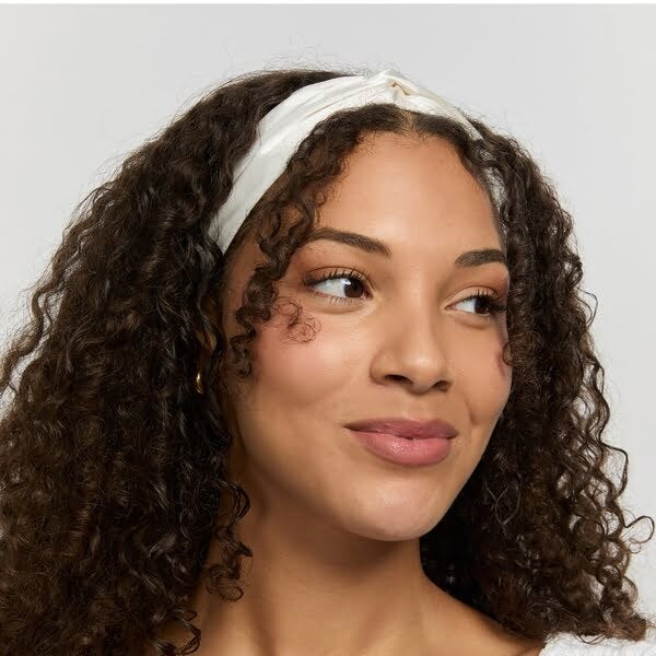 Silver Cloud Satin+ headband Santorini White (British brand)