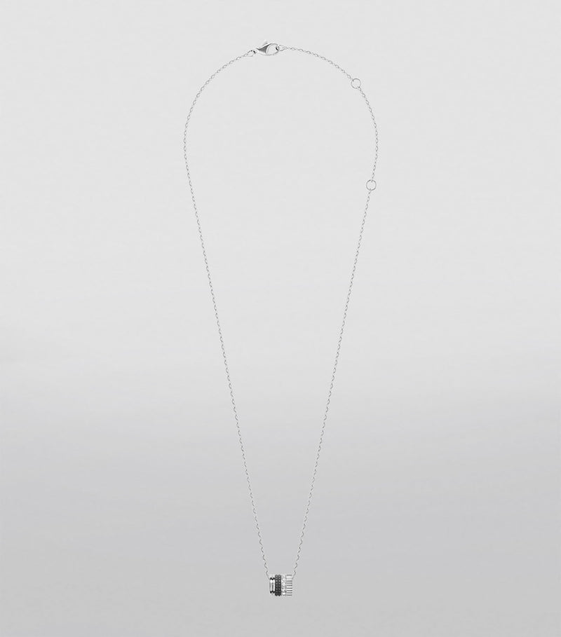 Boucheron Quatre Black Edition pendant necklace white gold black PVD diamonds (British brand)