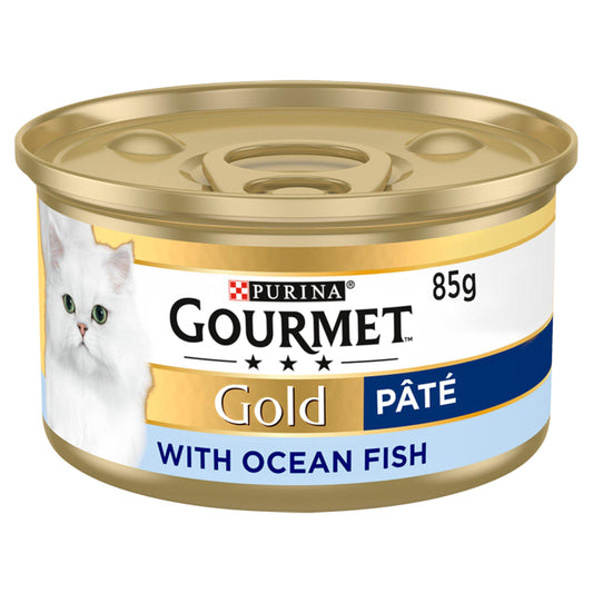 Gourmet Gold Tinned Cat Food Pate With Ocean Fish 85g Cat cans & tins Sainsburys   