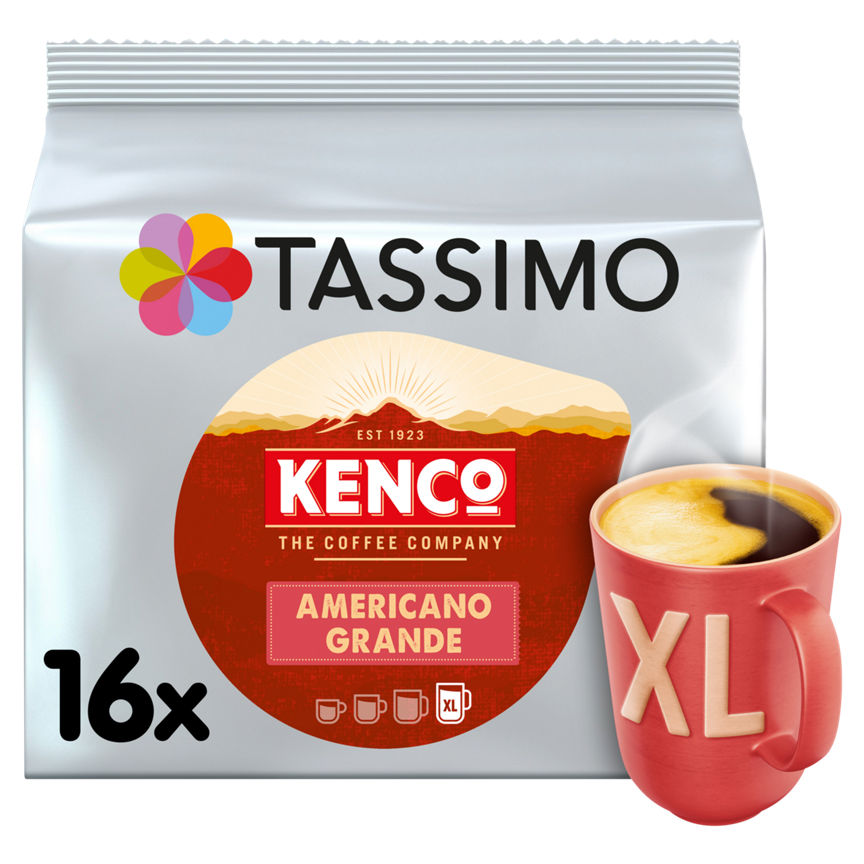 Tassimo Kenco Americano Grande Coffee Pods x 16 GOODS ASDA   