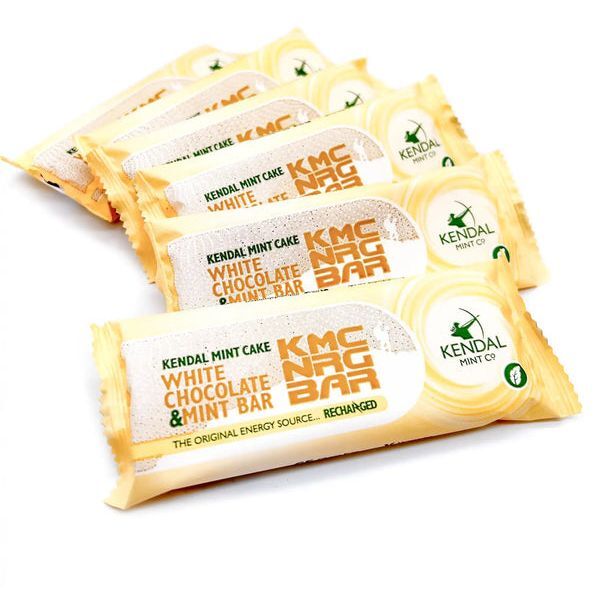 KMC NRG Bar white chocolate Kendal Mint Cake energy bars 6-pack (British brand)