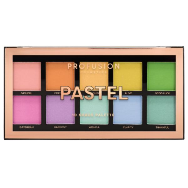 Profusion Cosmetics Pastel - 10 Shade Eyeshadow Palette