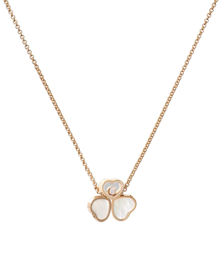 Chopard Happy Hearts mother-of-pearl necklace 18K rose gold - British product