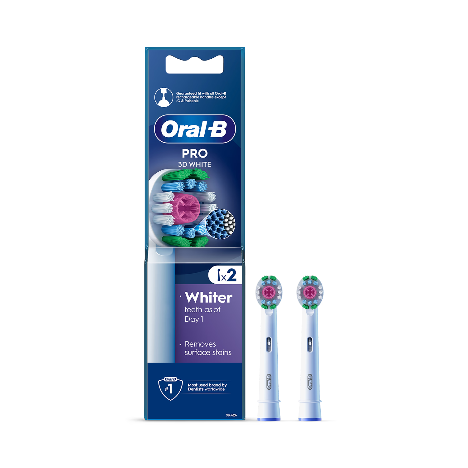 Oral-B Pro 3D White toothbrush heads 2 count - British product