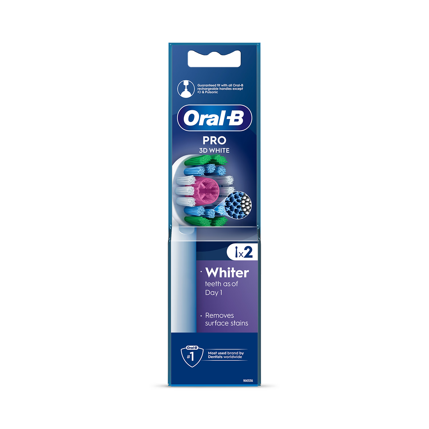 Oral-B Pro 3D White toothbrush heads 2 count - British product