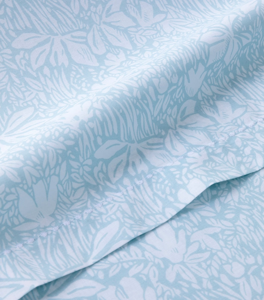 Yves Delorme Capri Aqua super king flat sheet - British product