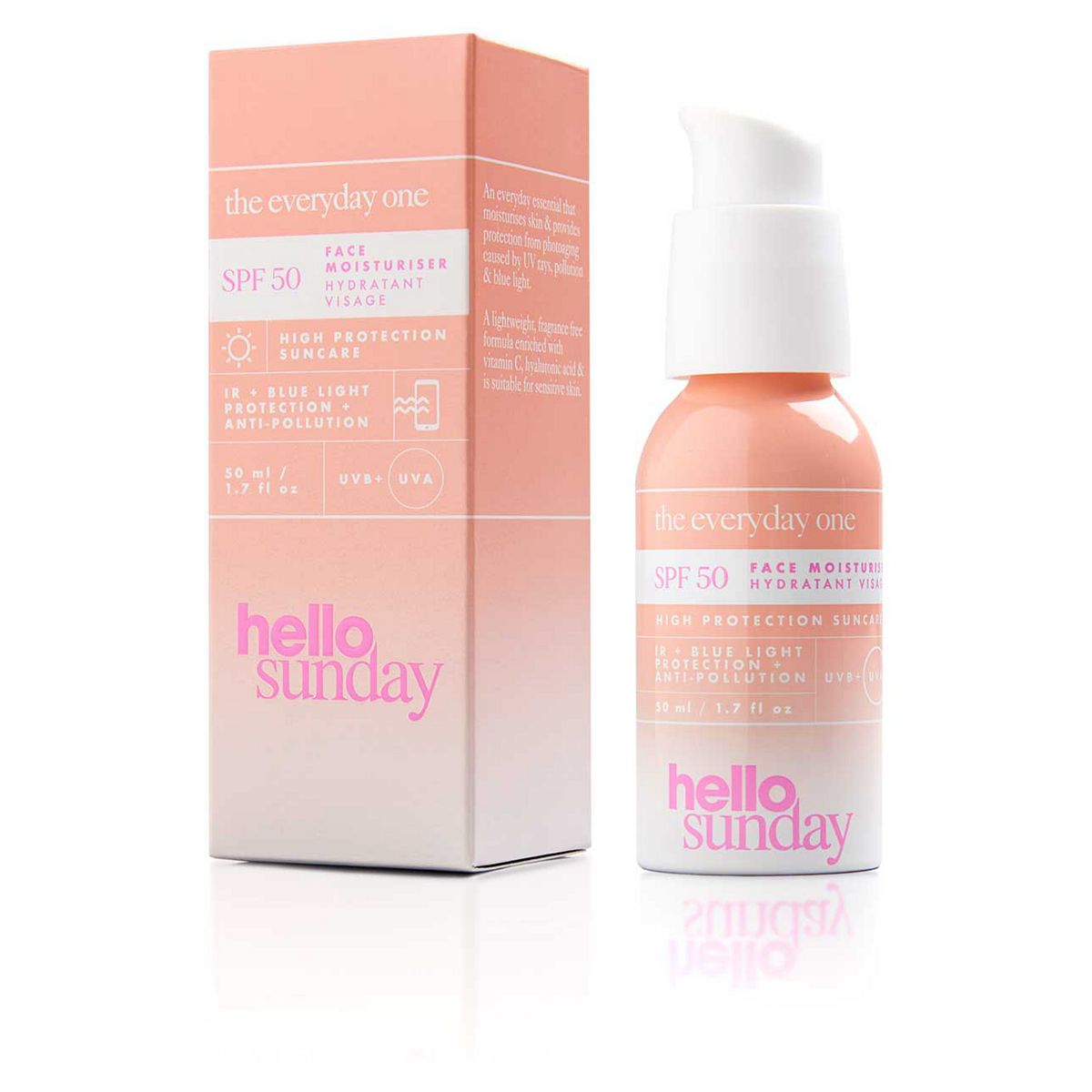 Hello Sunday The Everyday One Face Moisturiser Sunscreen SPF 50 50ml GOODS Boots   