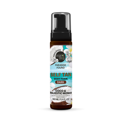 Holland & Barrett Organic Shop Paradise Found Dark Self Tan Body Foam with Coconut and Majestic Monoi 160ml- Buy online at McGrocer