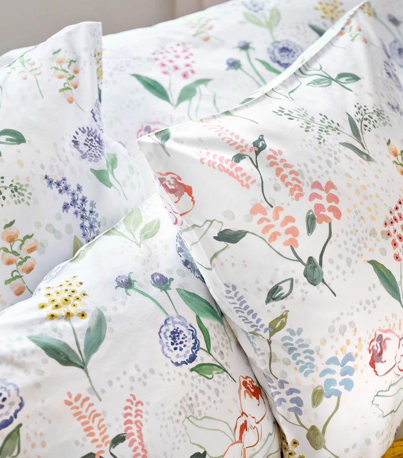 Floral Print Cotton Oxford Pillowcase 50cm x 75cm