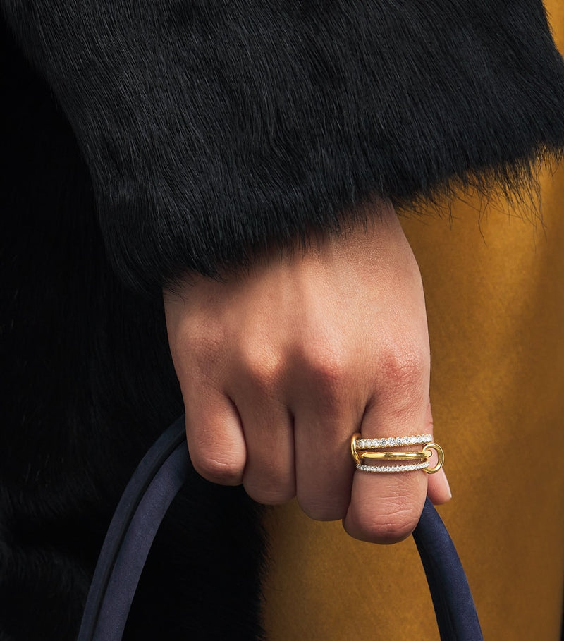 Spinelli Kilcollin Norah ring yellow gold pavé diamonds, UK version