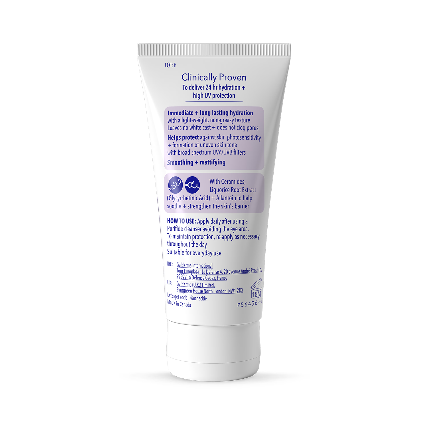 Acnecide moisturiser SPF30 50ml (British brand)