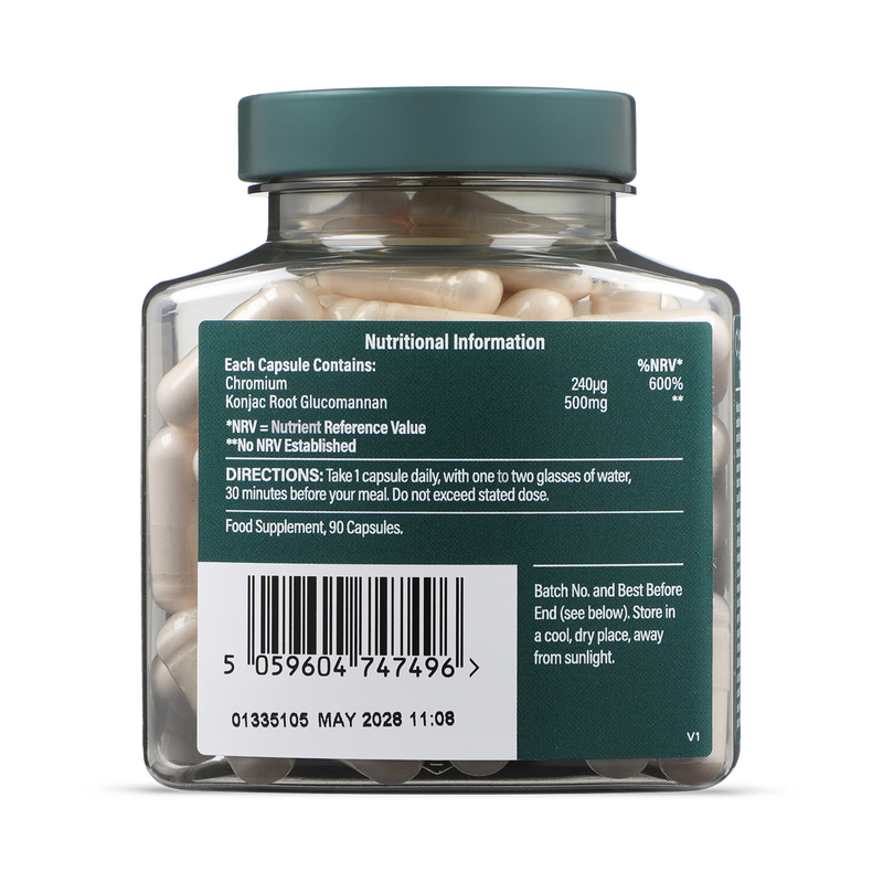Holland & Barrett Glucomannan Chromium Slimming Capsules 90, UK version