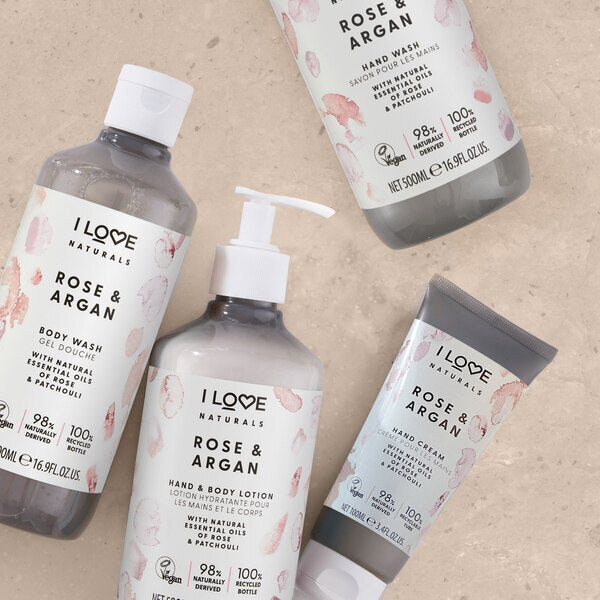 I Love Naturals Rose Argan Hand Wash 500ml, UK version