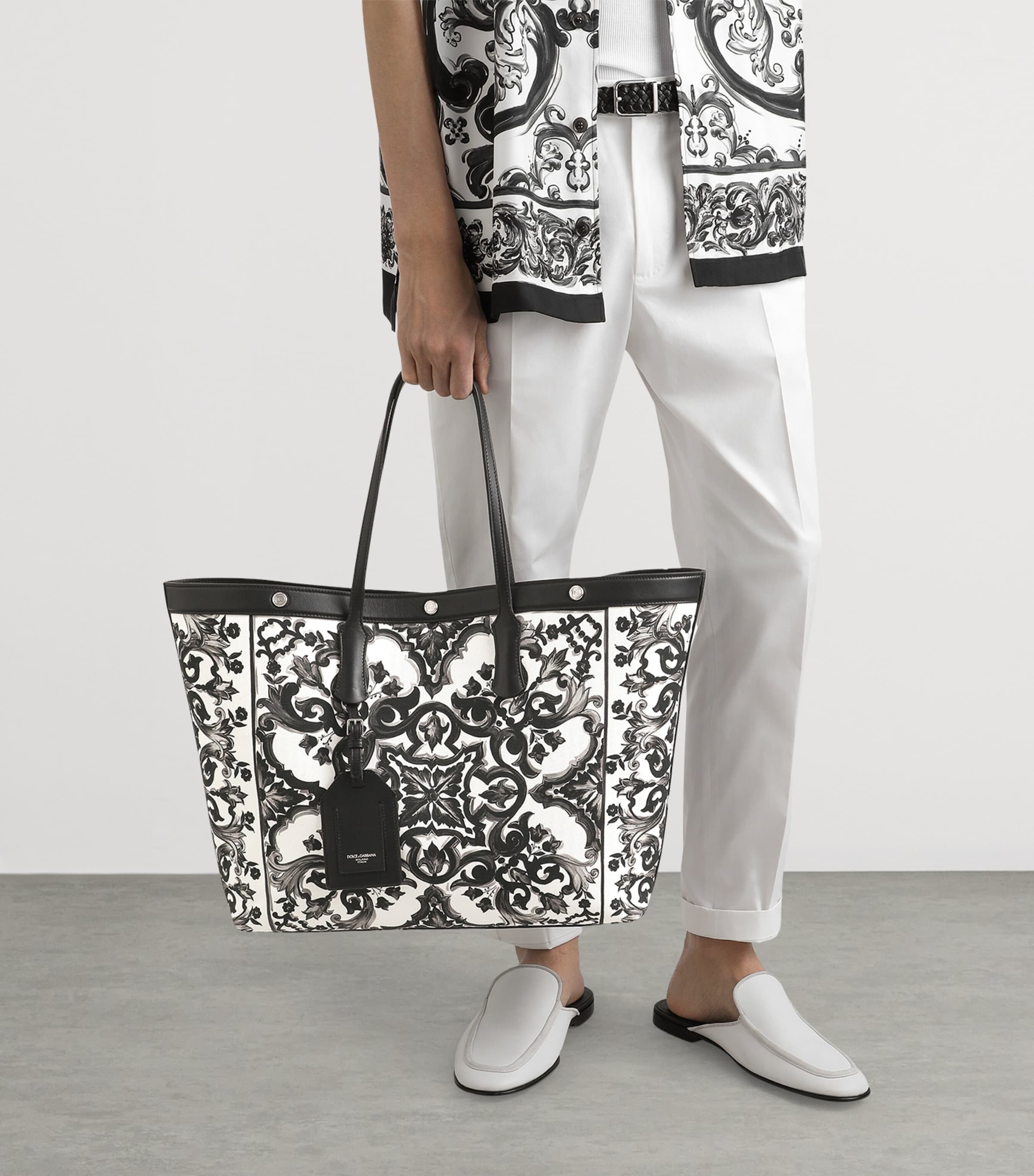 Dolce&Gabbana Majolica canvas tote bag 40cm (British brand)