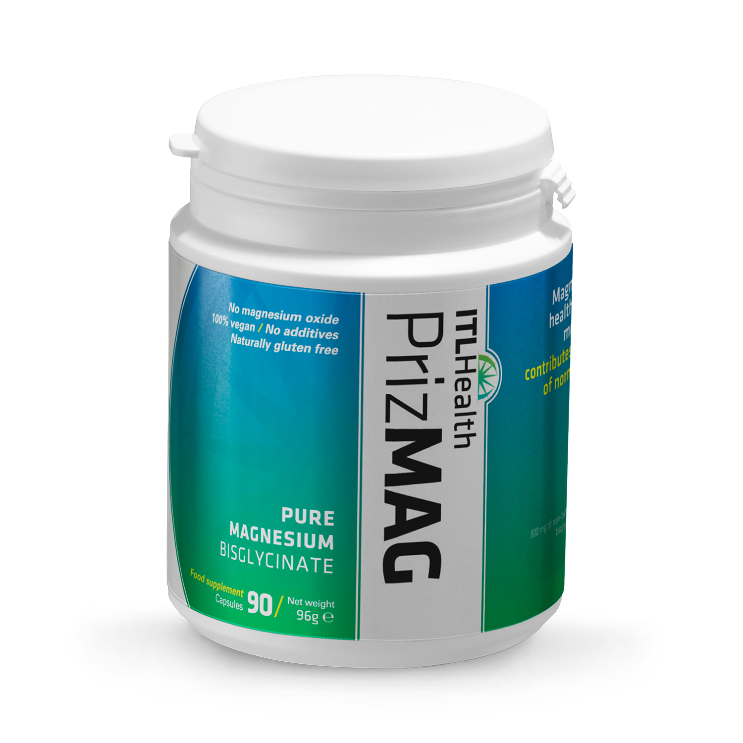 Prizmag pure magnesium bisglycinate supplement 90 capsules, imported from the UK