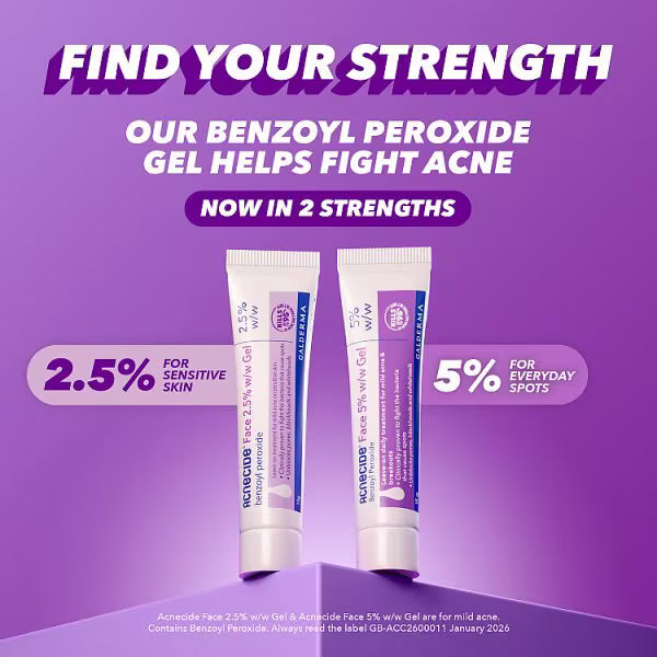 Acnecide Face Gel Spot Treatment Benzoyl Peroxide 15g - British product