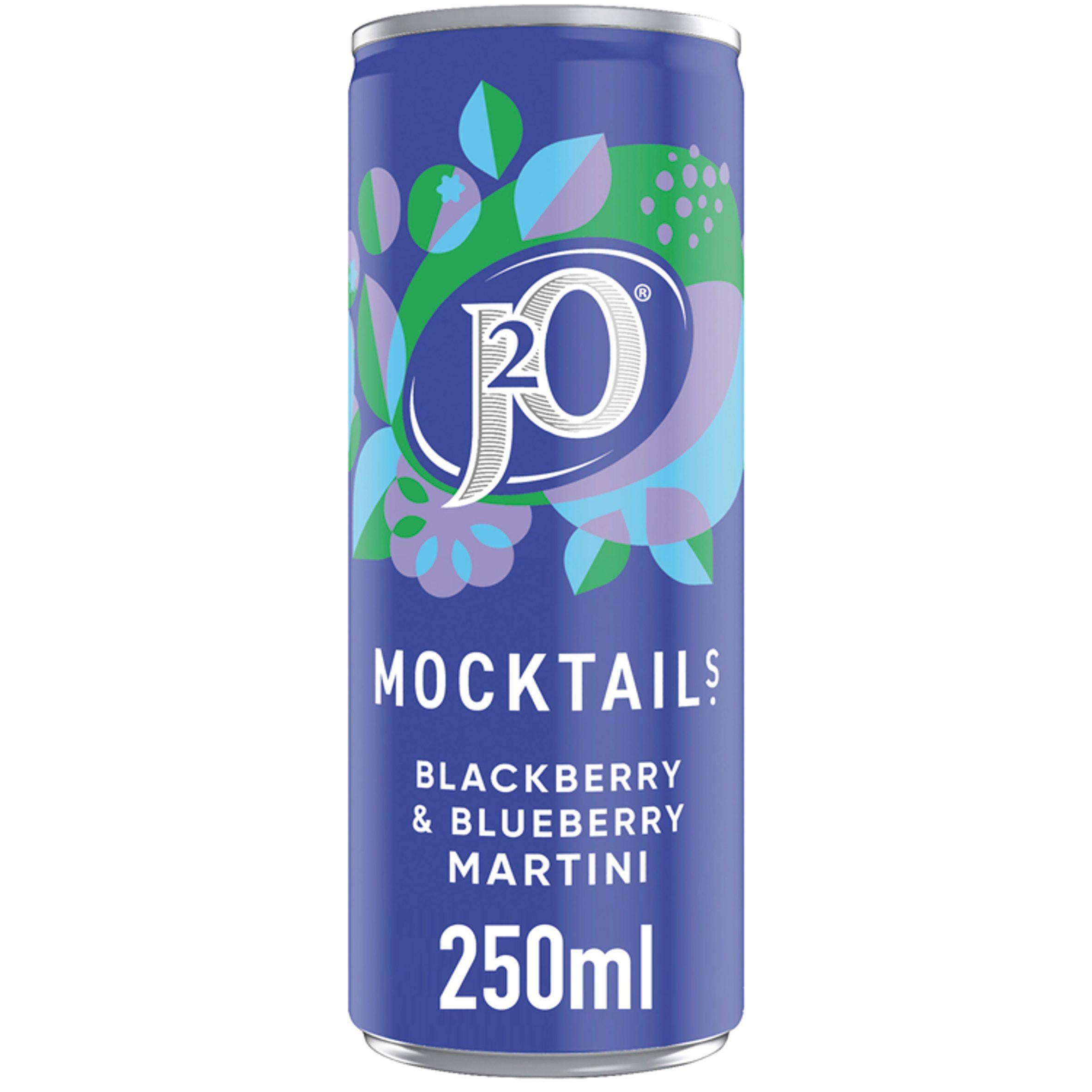 J2O Mocktails Blackberry & Blueberry Martini 250ml GOODS ASDA   