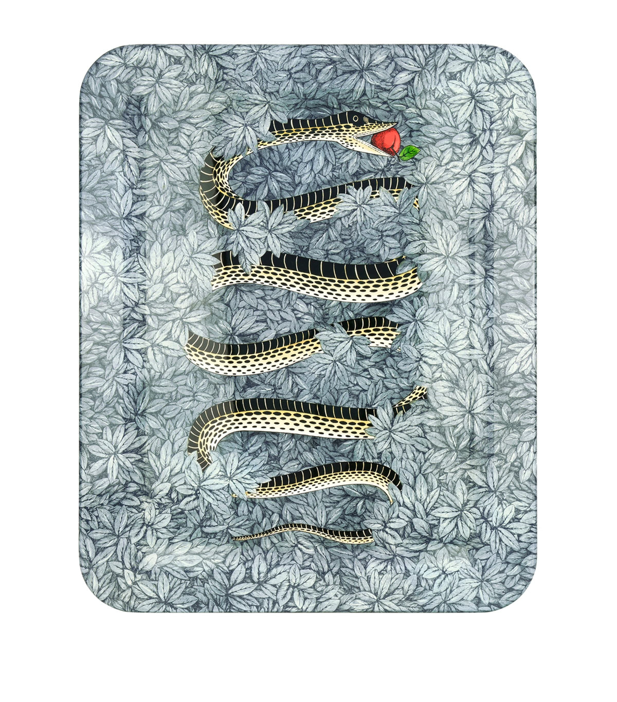 Fornasetti Peccato tray with snake and apple design 48x60cm - British product