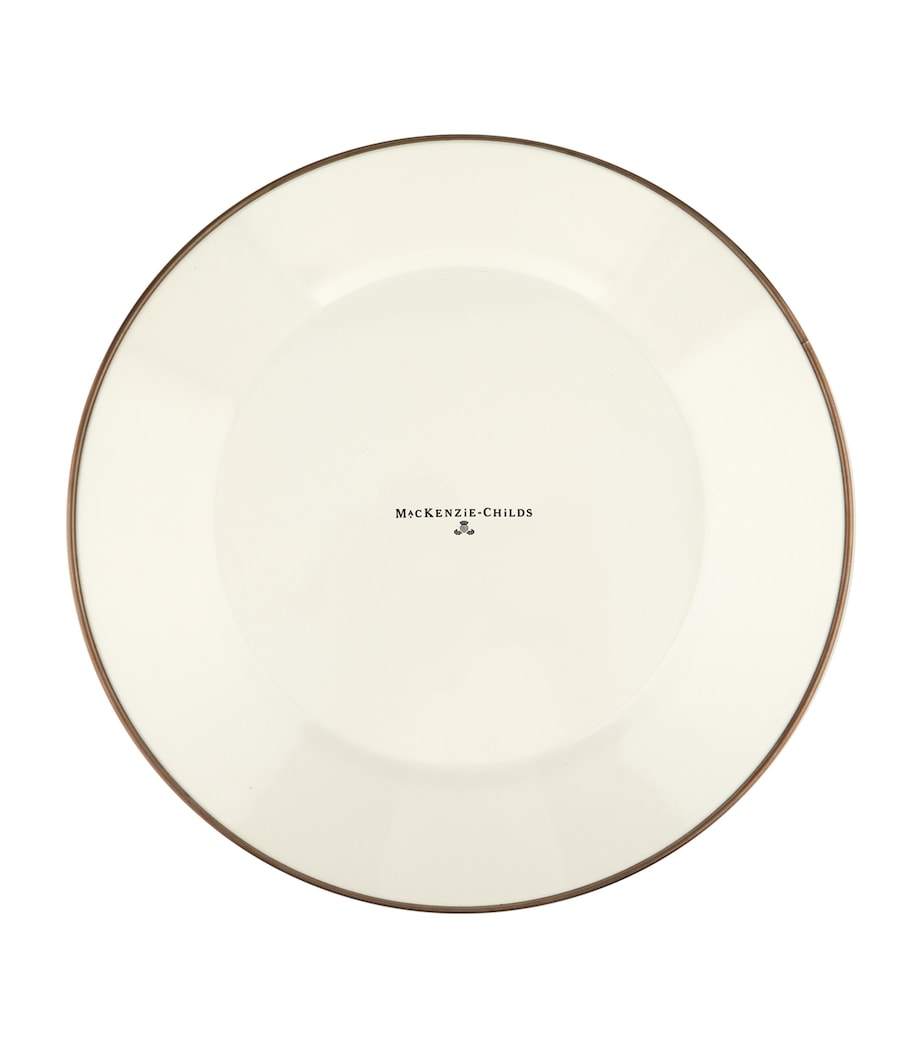 MacKenzie-Childs Courtly Check Enamel Dinner Plate 25cm, imported from the UK