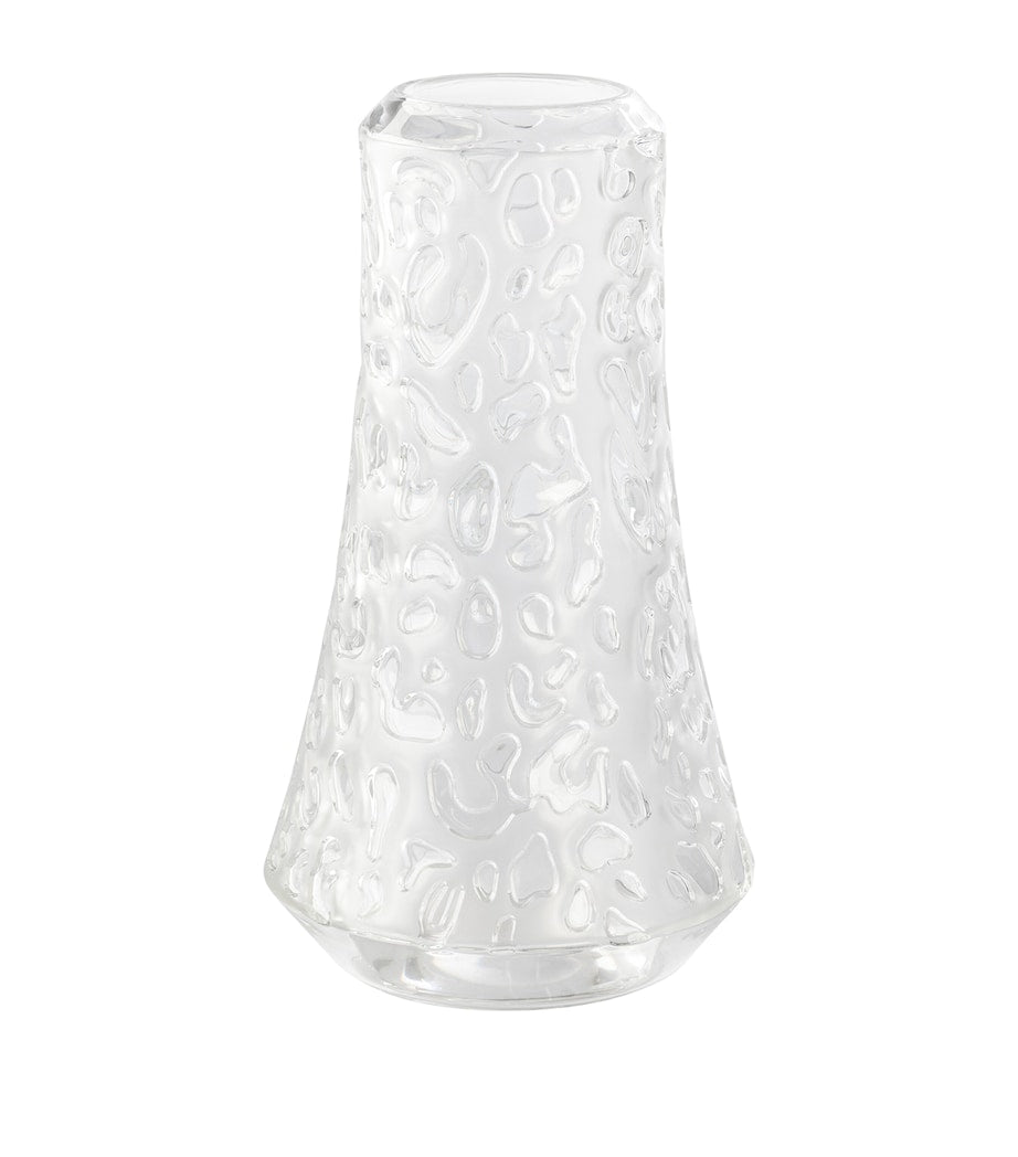 Lalique frosted crystal panther design vase 20cm, UK version