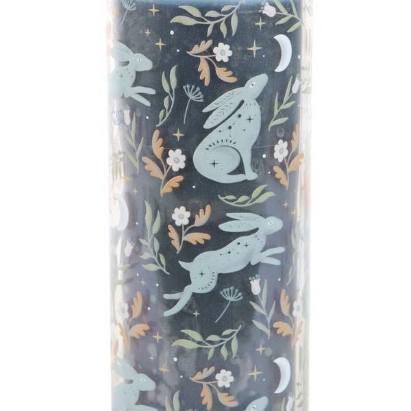 Something Different Midnight Hare Wild Tulips tube candle 21cm - British product