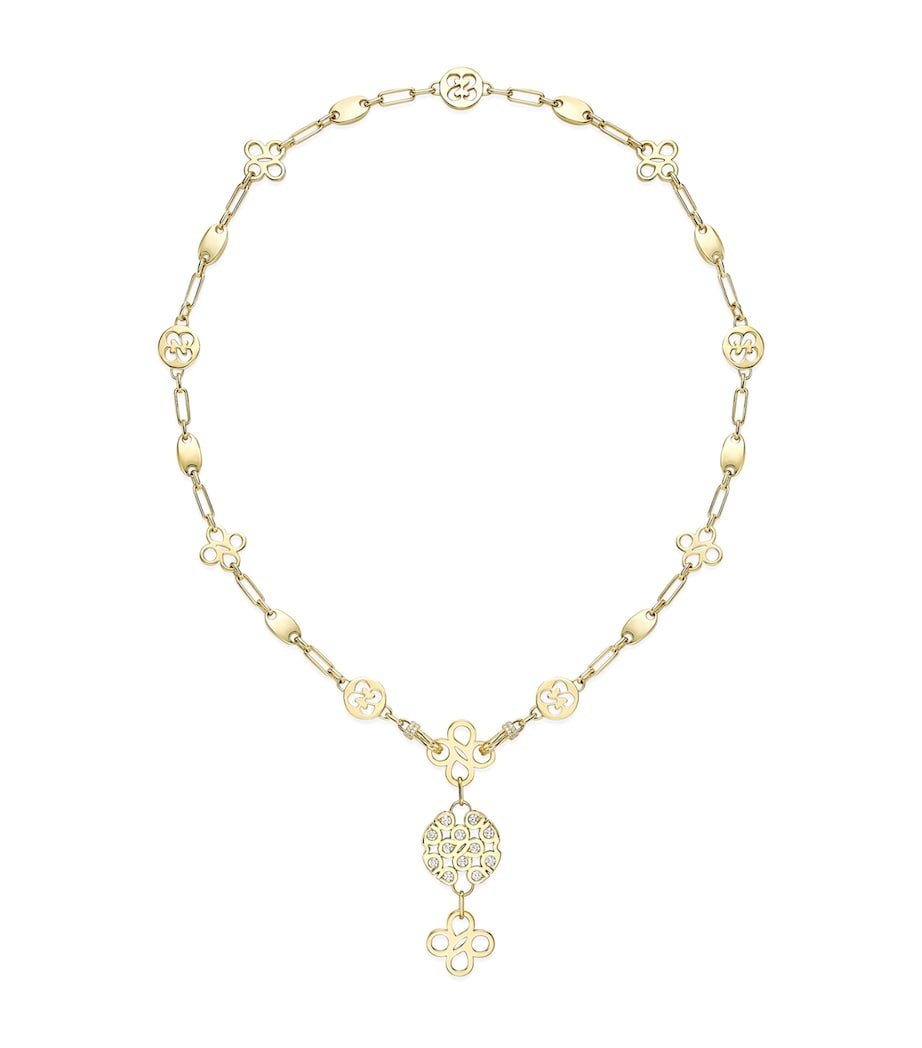 Boodles Be Bold necklace with diamonds in yellow gold (British brand)