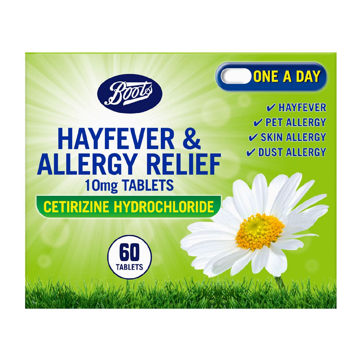 Boots Hayfever & Allergy Relief 10mg Tablets (60 Tablets) GOODS Boots   