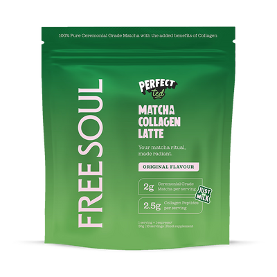 Holland & Barrett PerfectTed x FreeSoul Matcha Collagen Latte Powder 50g- Buy online at McGrocer
