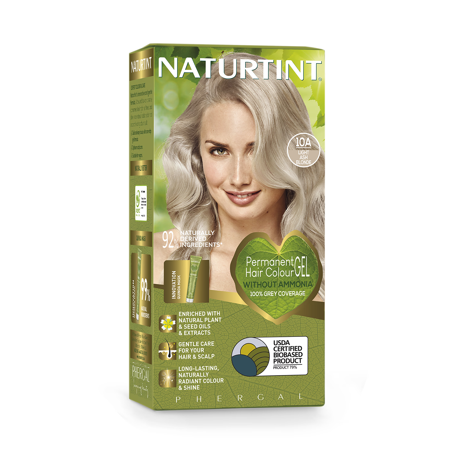 Naturtint permanent hair colour 10A Light Ash Blonde, UK version