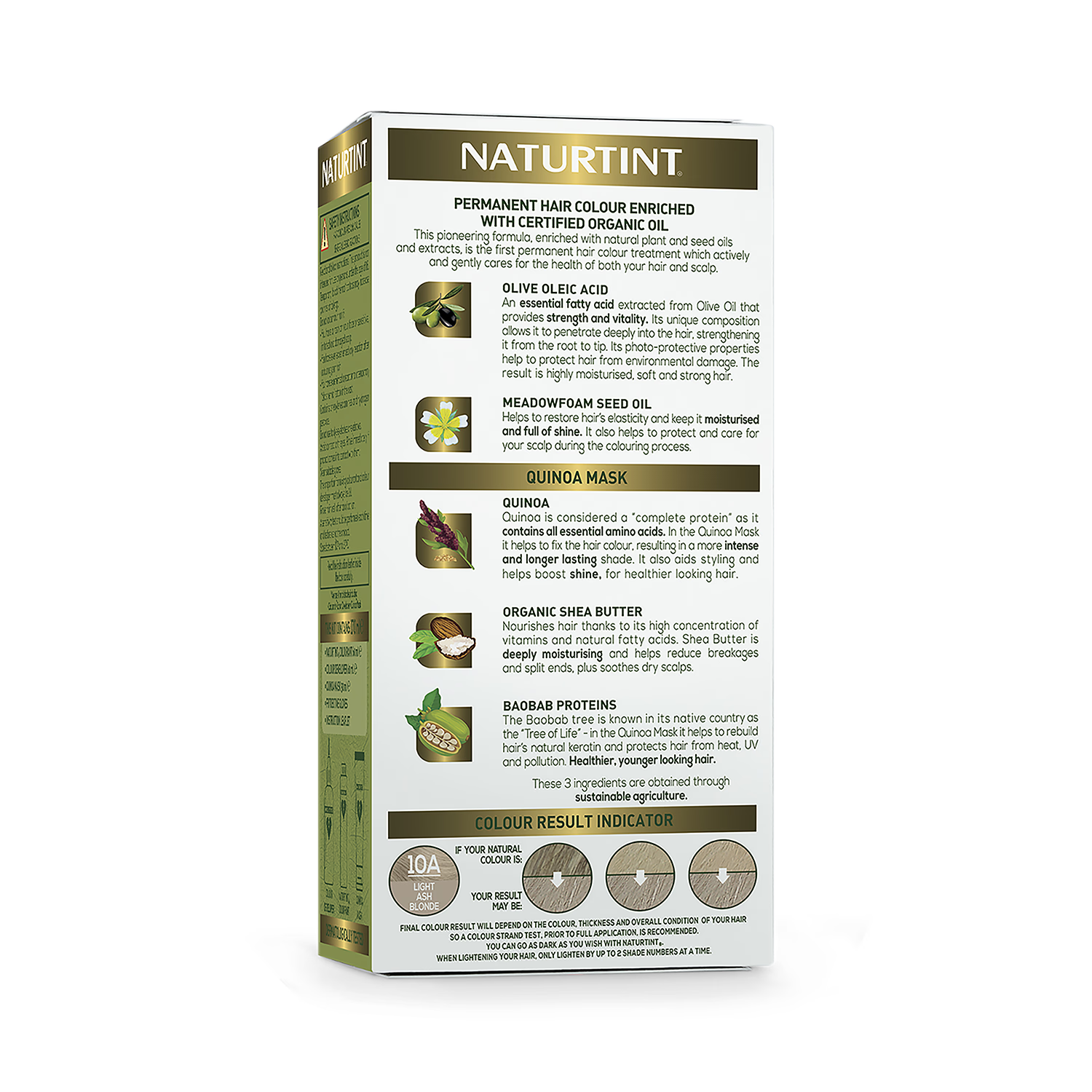 Naturtint permanent hair colour 10A Light Ash Blonde, UK version