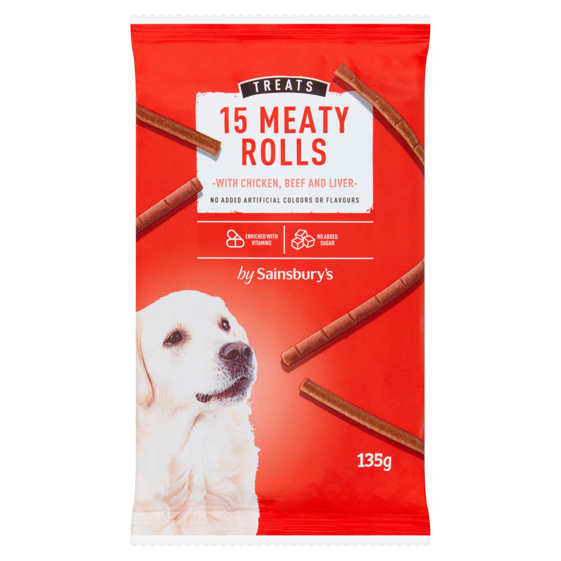 Sainsbury's Dog Treats, Meaty Rolls x15 GOODS Sainsburys   