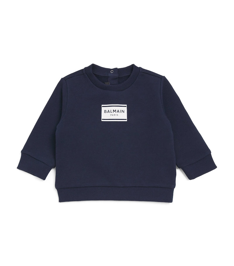 Balmain Kids Cotton Logo Sweatshirt 3-36 months - British product