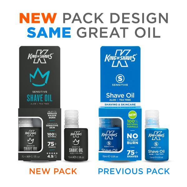 King Of Shaves sensitive shaving oil 2x15ml (British brand)