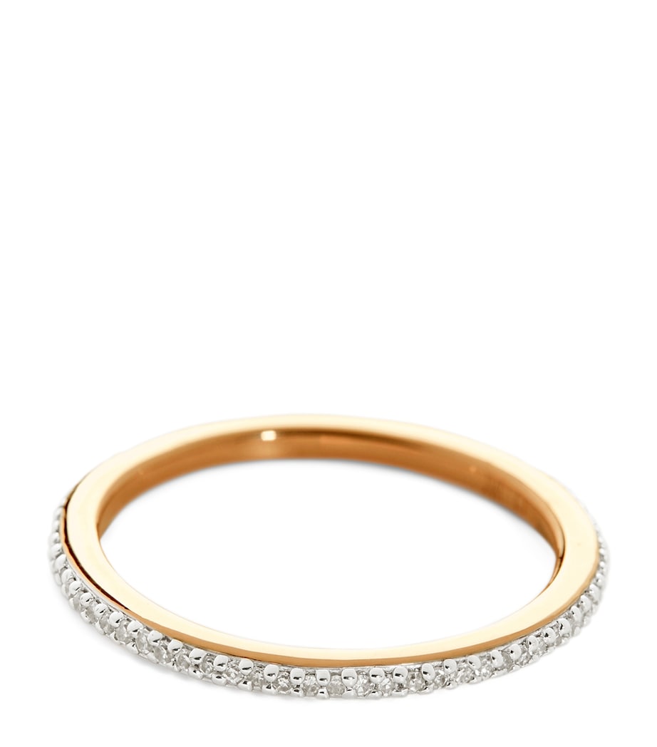 Monica Vinader gold vermeil white diamond eternity ring - British product