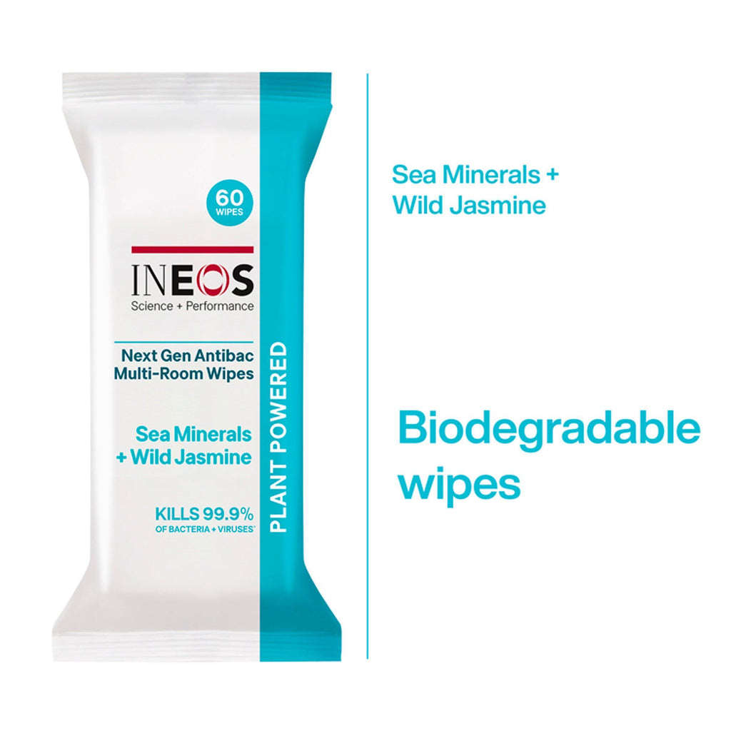 Ineos Next Gen Antibac Multi Room Sea Minerals + Wild Jasmine Wipes x60