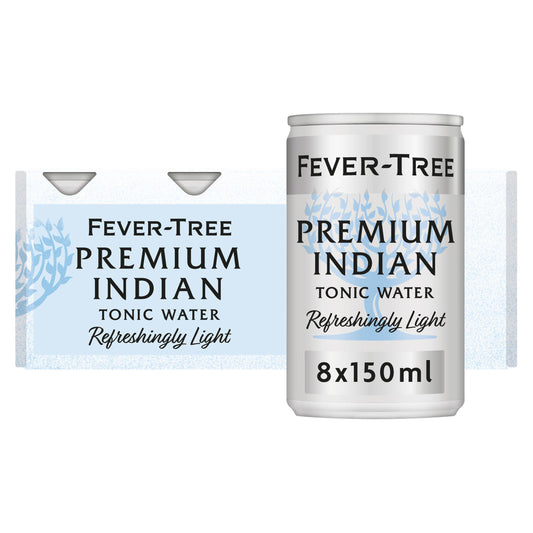 Fever Tree Refreshingly Light Tonic Water Can 8x150ml Mixers Sainsburys   
