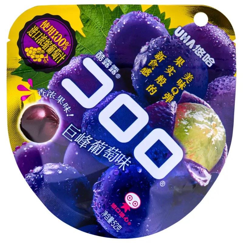 UHA Kororo Japanese soft candy grape flavour, UK version