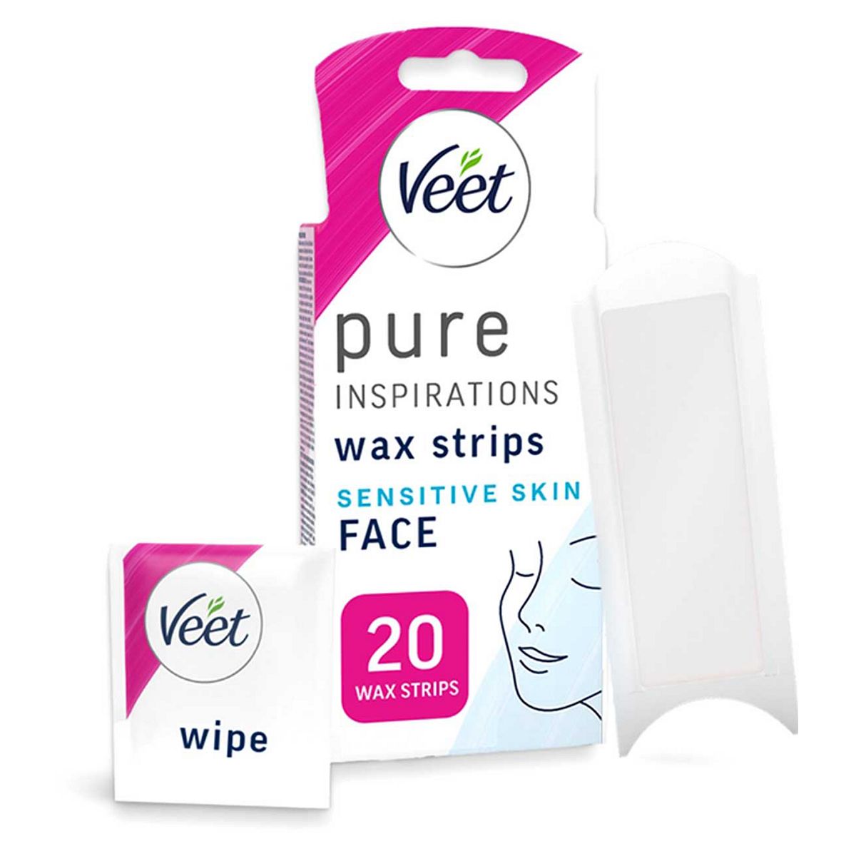 Veet Pure Inspirations Wax Strips For Face & Sensitive Skin - 20s GOODS Boots   