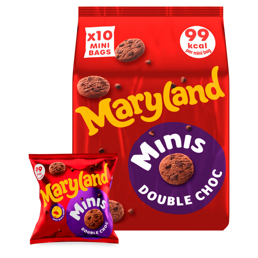 Maryland Cookies Minis Double Choc 10 Mini Bags