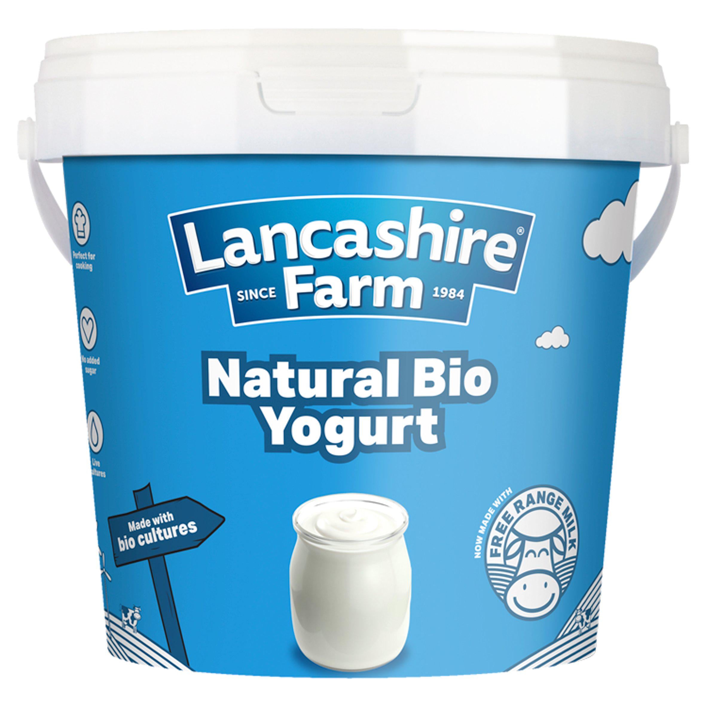 Lancashire Farm Natural Whole Milk Bio Yogurt 1kg GOODS Sainsburys   